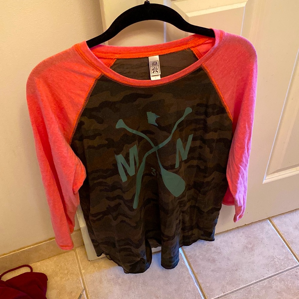 Minnesota Camo - pink long sleeved shirt